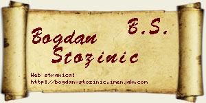 Bogdan Stožinić vizit kartica